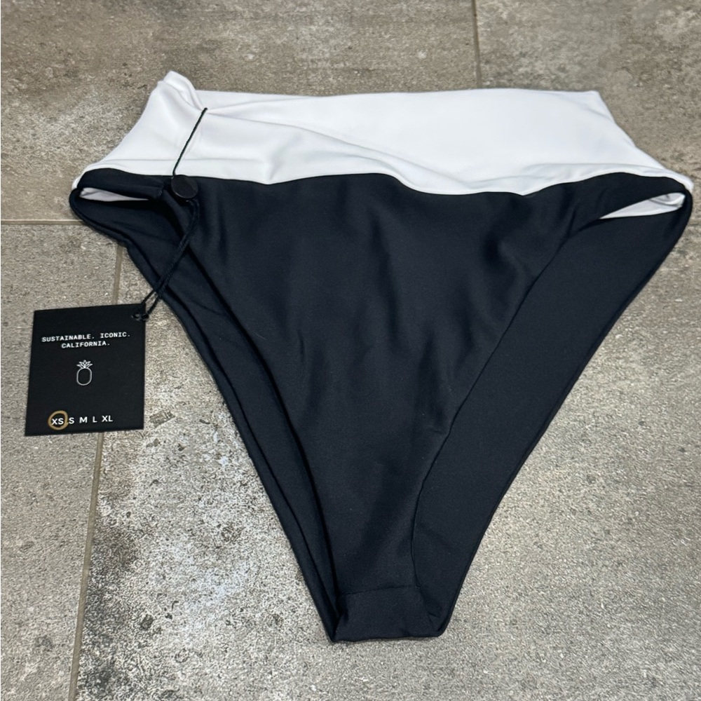 Skatie Freya Black and White Bikini Bottom